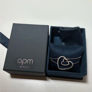 APM Monaco Silver Heart Bracelet